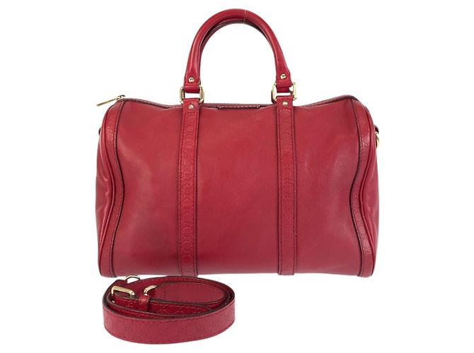 Gucci Leder Microguccissima Handtasche 2 in 1 Rot