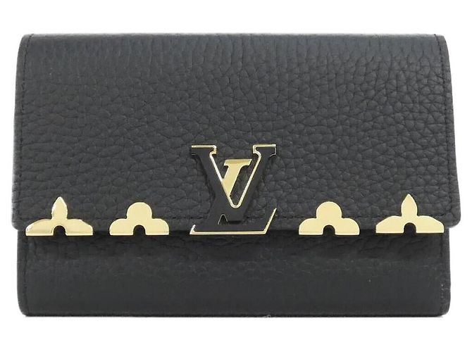 Louis Vuitton Capucines Taurillon Wallet Black