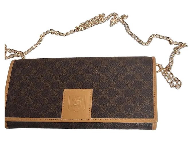 Céline Celine Leather Wallet Brown