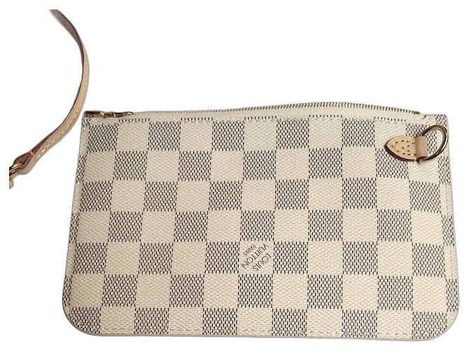 Clutch Louis Vuitton Damier Azur Bianco Blu
