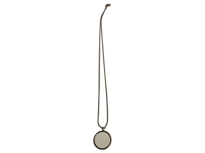 Collar Dior 'J'adore' en Metal Dorado Blanco