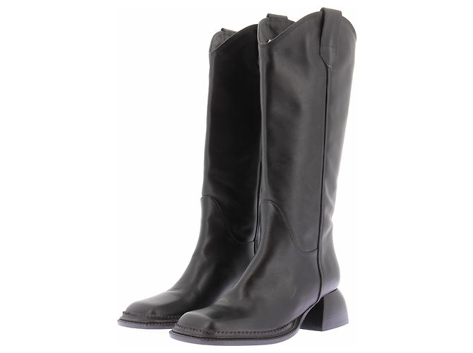 Nodaleto Botas pretas de couro Preto