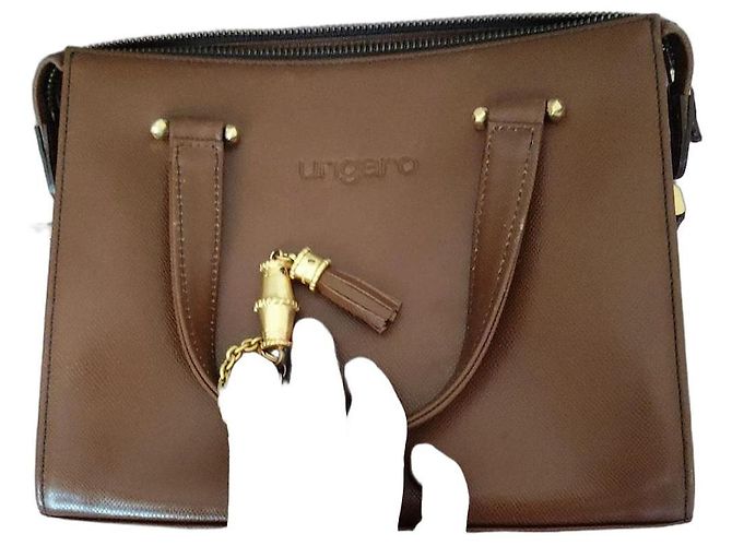 Autre Marque Braune Lederhandtasche