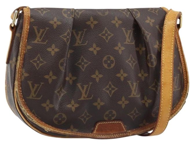 LOUIS VUITTON Bolsa de Ombro Monogram Menilmontant PM M40474 LV Auth BAZ092