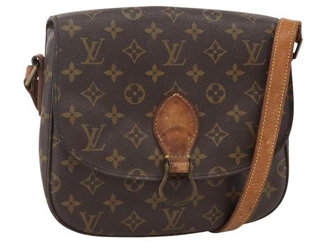 LOUIS VUITTON Bolsa de Ombro Monogram Saint Cloud GM M51242 LV Auth ARZ902 Monograma