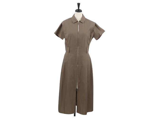 Hermès HERMES Granturararara Camicia One Piece Cotone Beige 3H0544DH Auth BAZ827M