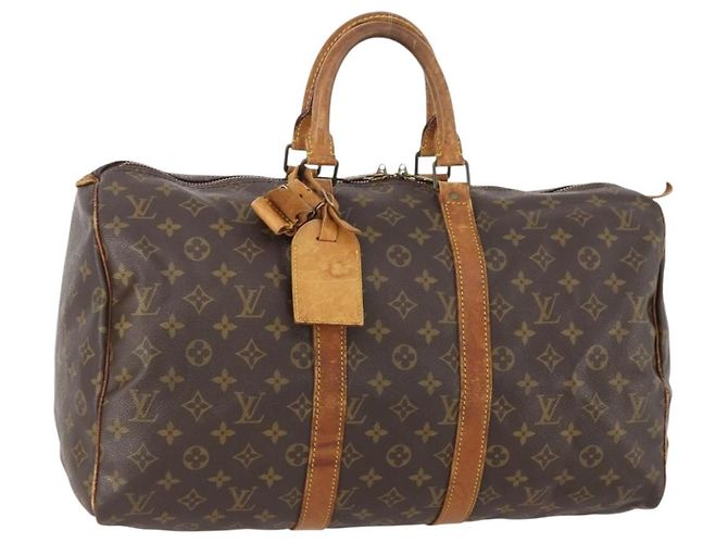 LOUIS VUITTON Bolsa Boston Monogram Keepall 45 M41428 Auth LV YKZ115 Monograma