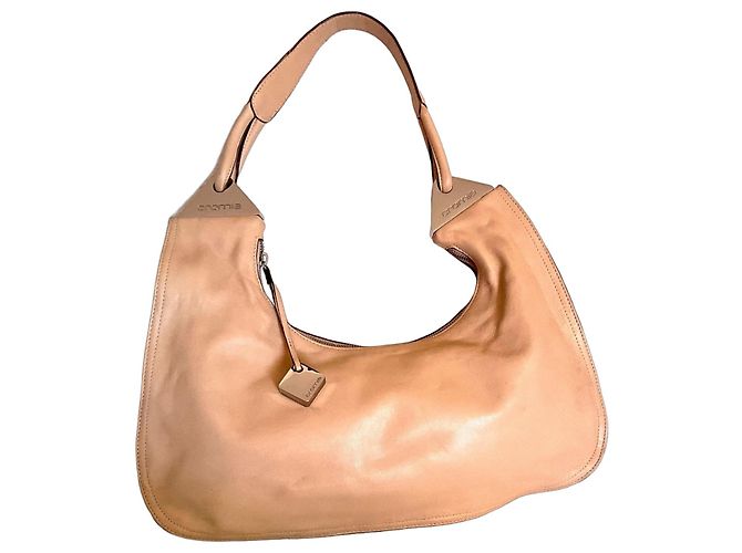 Autre Marque Cromia Handtasche beige aus Lammleder 