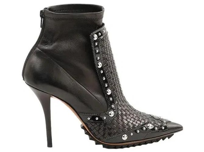 Stivaletti Givenchy con borchie in pelle nera Nero