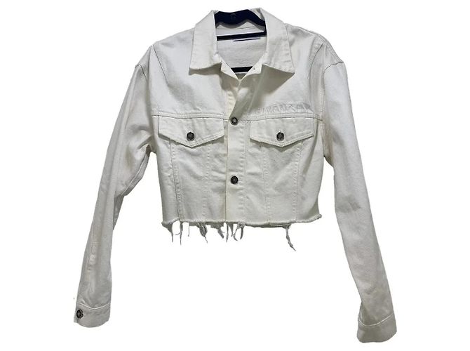 Givenchy Crop Denim Jacket White