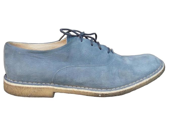 Sartore Sabah Richelieu Schnürschuhe Hellblau Wildleder