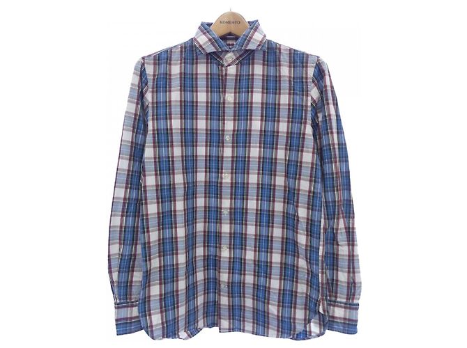 Autre Marque Camicia in cotone Guy Rover Rosso Blu Beige