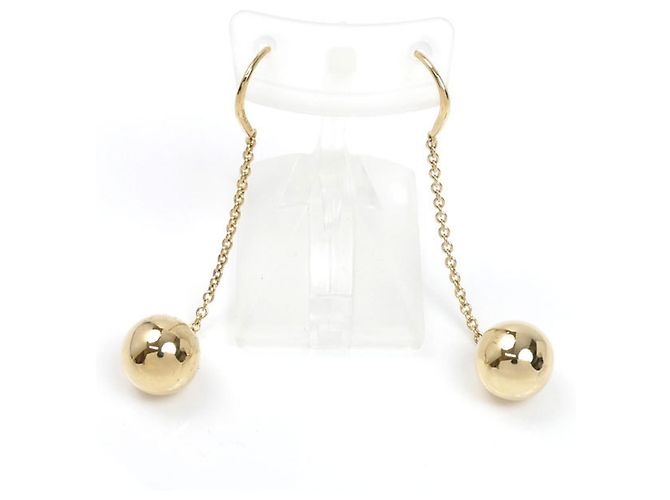 Tiffany & Co Orecchini a sfera in oro giallo 18K con hardware Tiffany