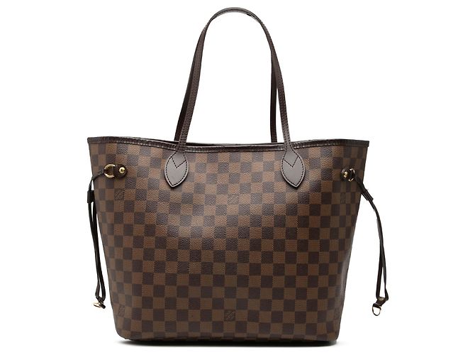 Louis Vuitton Bolsa Neverfull MM Damier Ebene Marrom