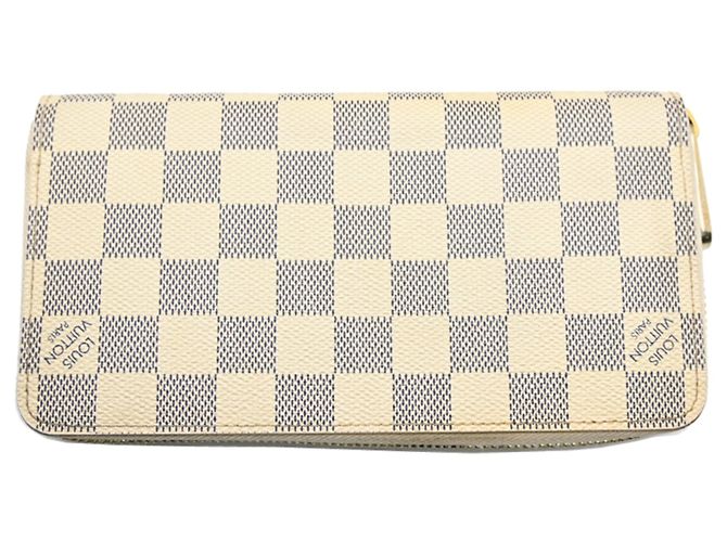 Zippy Louis Vuitton Damier Azur Long Wallet Blue