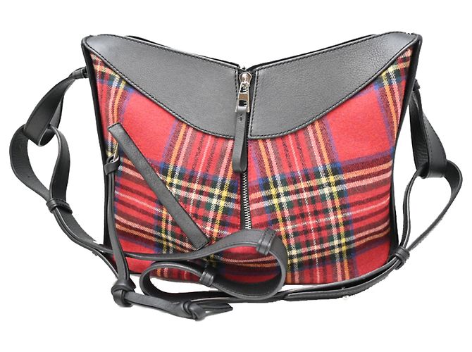 Sac à main Loewe Hammock 2-en-1 pour femme Noir Rouge Multicolore