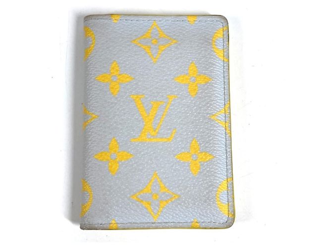 Estojo de Cartão Organizer de Poche Monogram Louis Vuitton Marrom Amarelo