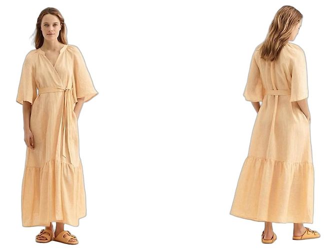 Vestido Audacieuse de linho laranja Eres