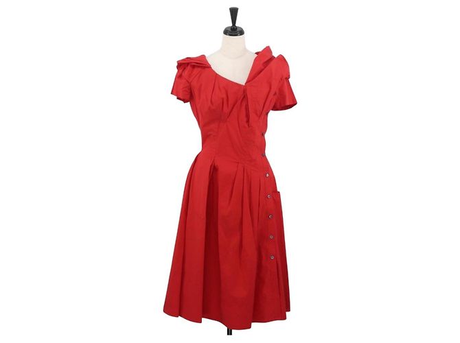 LOUIS VUITTON Mono de Algodón Rojo LV Auth 167171A Roja