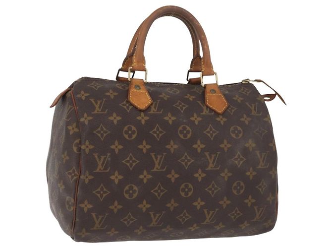 LOUIS VUITTON Bolsa de Mão Monogram Speedy 30 M41526 Auth LV BAZ543 Monograma