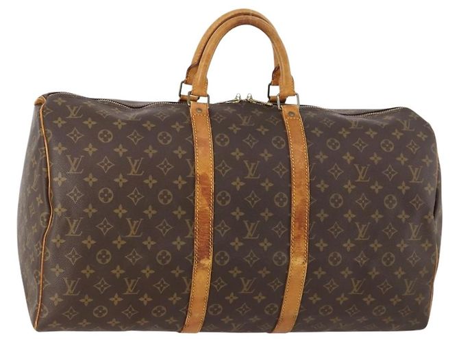 LOUIS VUITTON Bolsa Boston Monogram Keepall 55 M41424 LV Auth 172324 Monograma