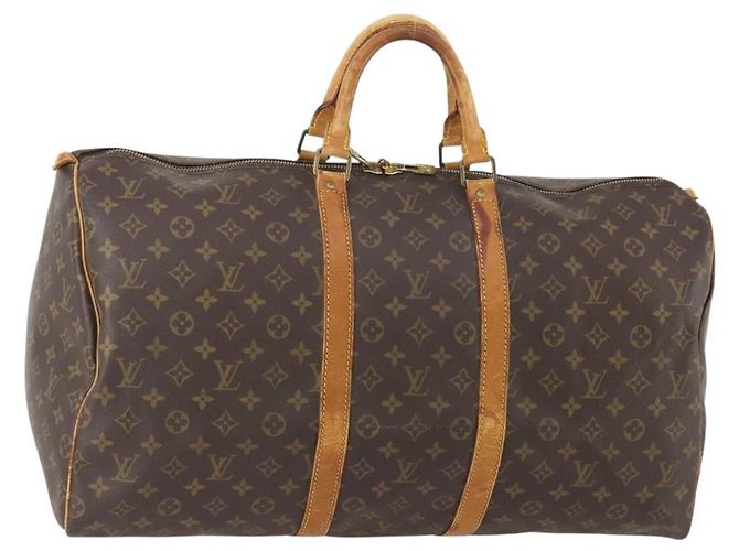 LOUIS VUITTON Bolsa Boston Monogram Keepall 55 M41424 Auth LV YKZ276 Monograma