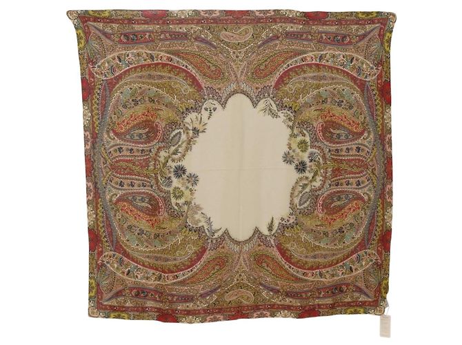 ETRO Large Format Scarf Silk Multicolor Auth am11161A Multiple colors
