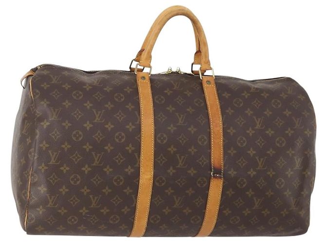 LOUIS VUITTON Sac Boston Monogram Keepall 55 M41424 LV Auth am10986 Monogramme