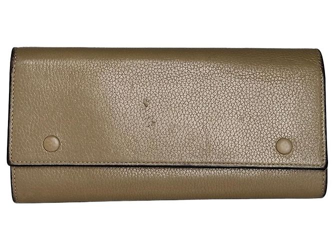 Céline Vintage Celine Paris Leather Wallet Brown Camel