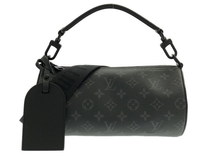 Bolso Louis Vuitton Monogram Eclipse Soft Polochon PM Negro Lienzo