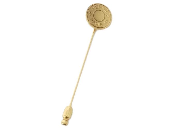 Hermès Gold Pin Brosche Golden