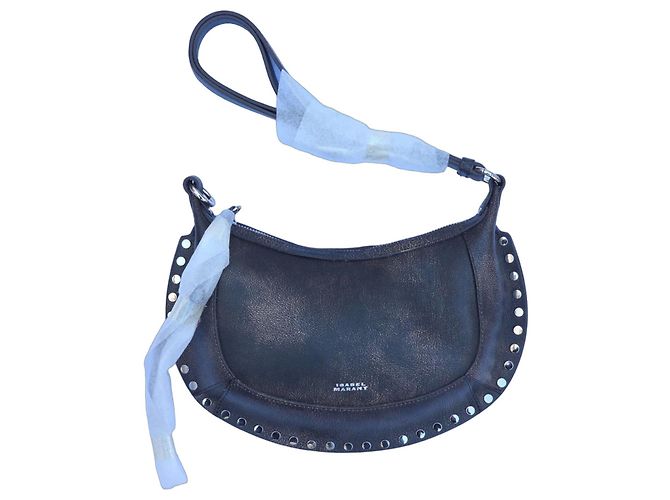 Bolsa de Ombro de Couro Studded Isabel Marant Preto