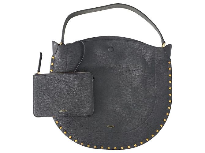 Borsa a Spalla in Pelle Nera Isabel Marant Nero