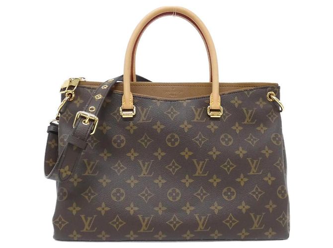 Bolsa Pallas Monogram Louis Vuitton Marrom
