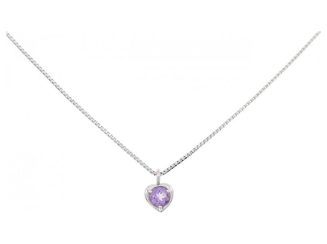 Autre Marque Au750 Amethyst-Halskette Lila