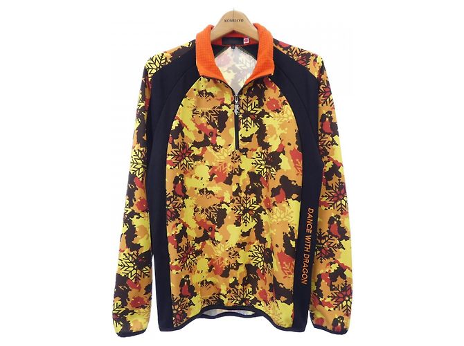 Autre Marque Top Dance With Dragon Schwarz Orange Gelb