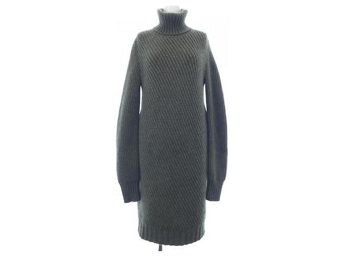 Céline Kleid aus 100% Kaschmir CELINE Grün Khaki