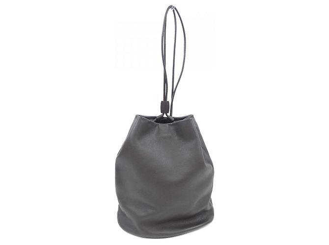 Bolsa de couro nappa The Row Marrom