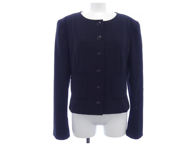 Chaqueta sin cuello Chanel Negro