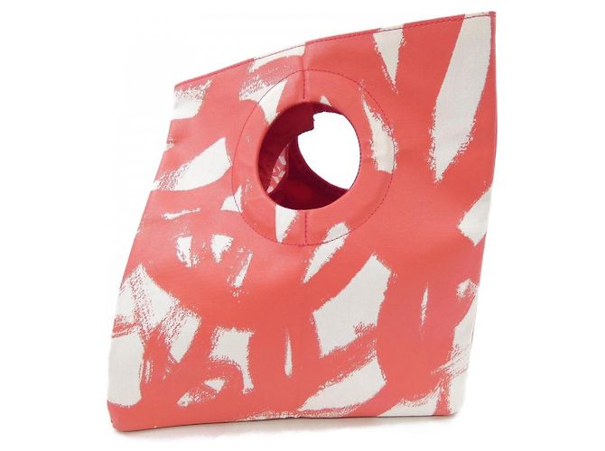 Autre Marque Pleats Please Mini Bag Weiß Rot