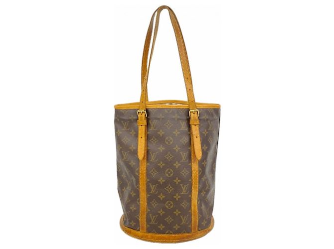 Borsa Tote Bucket GM Monogram Louis Vuitton Marrone