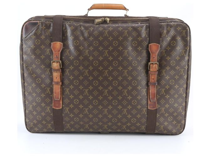 Sac à main en cuir Monogram Satellite 70 de Louis Vuitton Marron Monogramme