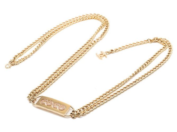 Cinturón de Cadena Coco Mark de Chanel Rosa Dorado