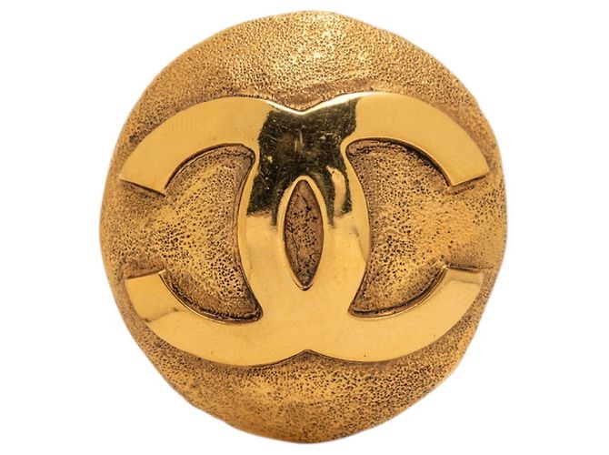 Timeless Spilla rotonda vintage Coco Mark di Chanel D'oro 