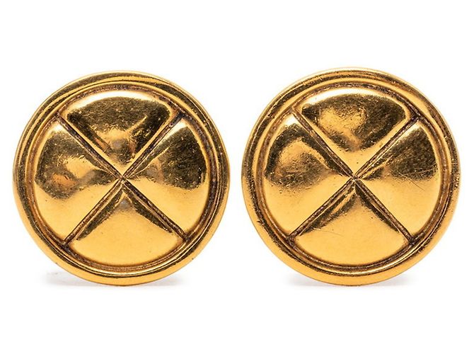 Orecchini a clip placcati in oro Chanel D'oro