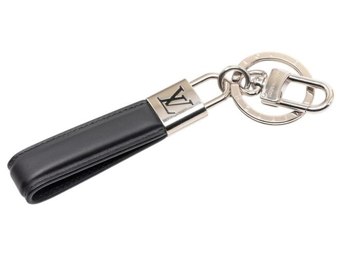 Louis Vuitton LV Padlock Keychain Black Silvery
