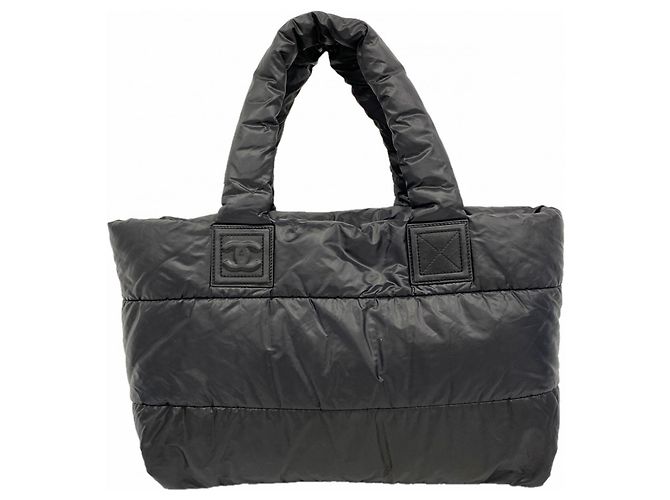 Chanel Coco Cocoon Nylon Tote Bag Schwarz