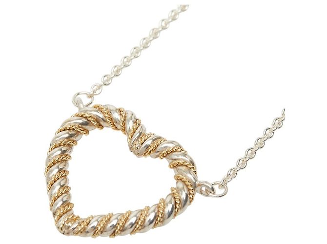 Collar en forma de corazón Twist de Tiffany & Co. Plata Dorado