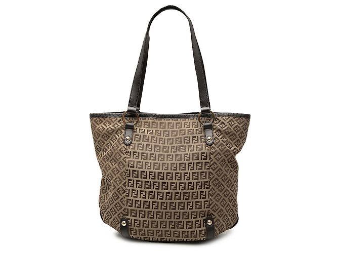 Fendi Beige Zucchino Canvas Tote