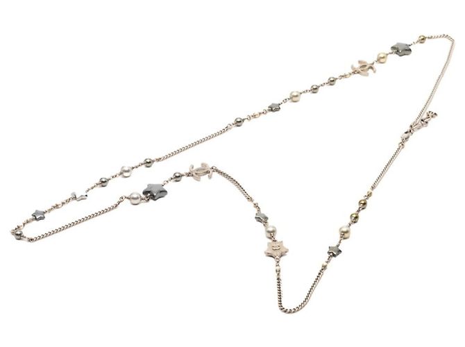 Collar largo Chanel Coco Mark Star Plata
